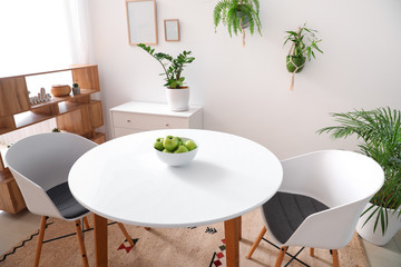 Interior of modern stylish dining room