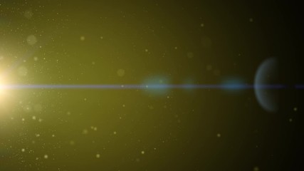Wall Mural - Beautiful Gold Floating Dust Particles with Lens Flare on Black Background