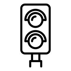 Poster - Traffic lights icon. Outline traffic lights vector icon for web design isolated on white background