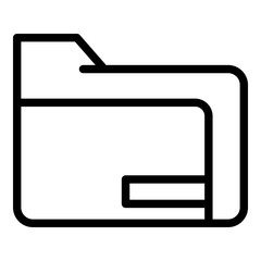 Poster - File folder icon. Outline file folder vector icon for web design isolated on white background