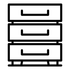 Poster - Archive cabinet icon. Outline archive cabinet vector icon for web design isolated on white background