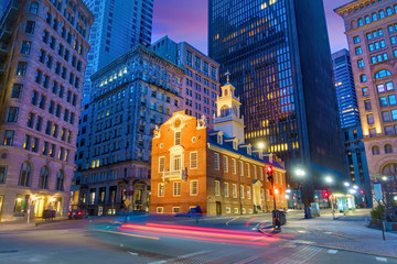 Fototapete - Boston Old State House buiding in Massachusetts