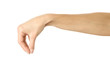 © Iurii - Hand picking, holding, grabbing or reaching. Woman hand gesturing isolated on white