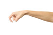 © Iurii - Finger reaching or scratching. Woman hand gesturing isolated on white