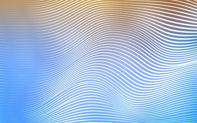 Poster - Light Blue, Yellow vector template with shining lines. Colorful illustration in abstract cranked style with gradient. A completely new template for your business design.