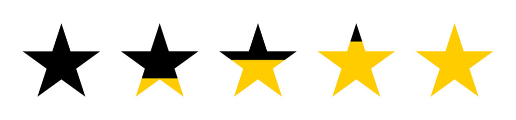 Wall Mural - stars. five stars rating. feedback. concept with five stars. star vector icons, isolated. vector ill