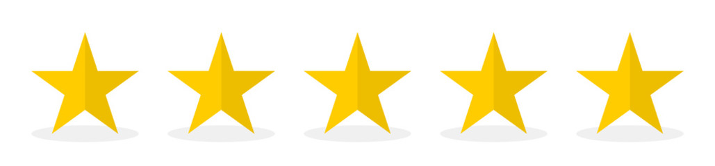 Wall Mural - stars. five stars rating. feedback. concept with five stars. star vector icons, isolated. vector ill