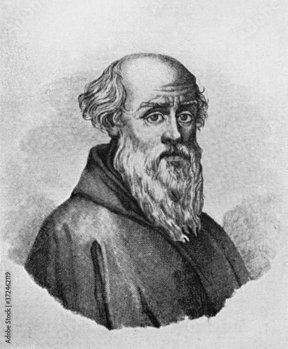 Fotomural Guido of Arezzo, was an Italian music theorist in the old book Biographies of famous composers by A