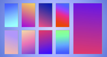 Poster - Abstract creative multicolored blurred vector background set. Minimal style texture for your art and design