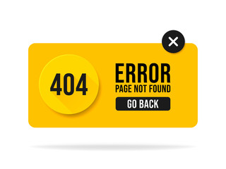 Fototapete - 404 error page not found speech. Pop up errors window.