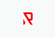 Red colored R letter logo design, vector illustration, graphic design
