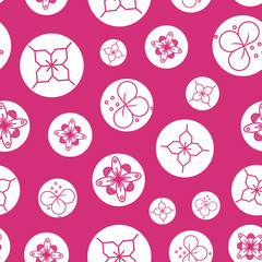 Poster - Retro geometric seamless pattern in dots background design