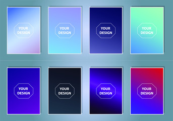 Aufkleber - Minimal covers design. Colorful linear patterns. Vibrant background for screen, poster, banner, wallpaper, social media post