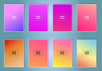 Aufkleber - Minimal covers design. Colorful linear patterns. Vibrant background for screen, poster, banner, wallpaper, social media post