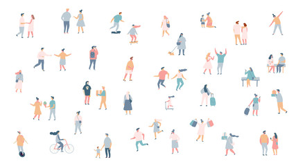 Wall Mural - Vector flat people background