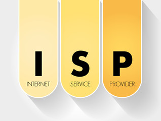Poster - isp - internet service provider acronym, technology concept background