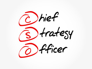 Poster - cso - chief strategy officer acronym, business concept background