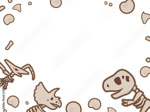 かわいい恐竜の化石のイラスト フレーム Vector De Stock Adobe Stock かわいい恐竜の化石のイラスト フレーム Vector De Stock Adobe Stock