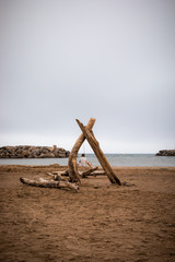 Wall Mural - anchor on the beach