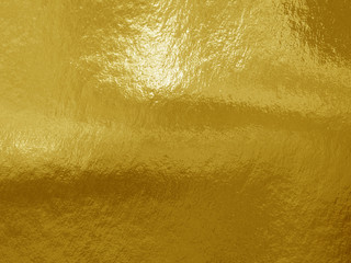 Canvas Print - Gold foil background with highlights and uneven texture