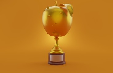 Sticker - Apple golden trophy