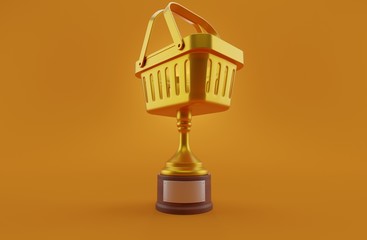 Wall Mural - Shopping golden trophy