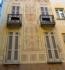 Sticker - buildings in the historic center of Lugano Switzerland