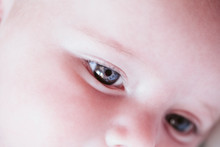Extreme Close-up Of Baby Girl's Face