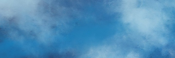 Leinwandbilder - beautiful vintage abstract painted background with steel blue, sky blue and strong blue colors and space for text or image. can be used as horizontal header or banner orientation