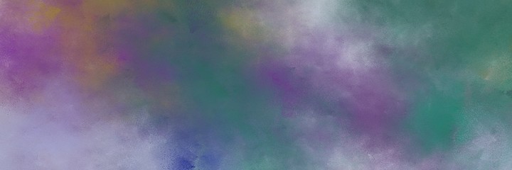 Poster - stunning abstract painting background texture with old lavender, pastel purple and teal blue colors and space for text or image. can be used as horizontal background graphic