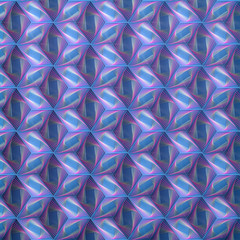 Leinwandbilder - Shiny blue cubes isometric projection with a colorful spiral wire frame pattern