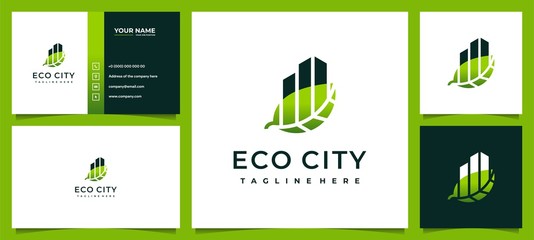 building eco city logo and business card