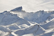snow covered Cerro Leñas mountain, mendoza, argentina