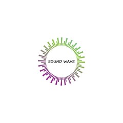 Wall Mural - sound wave ilustration logo vector