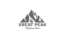 Illustration Vector Graphic Of Edgy, Simple, Flat, Modern, Masculine, Abstract Mark For Sharp Rocky Mountain Peak Logo Design