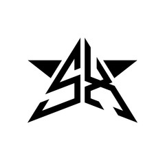 Sticker - Initial Star Monogram Logo SX