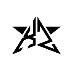 Sticker - Initial Star Monogram Logo XZ