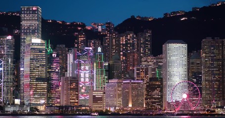 Sticker -  Hong Kong city night