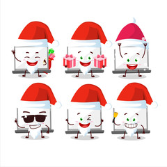 Sticker - Santa Claus emoticons with laptop cartoon character