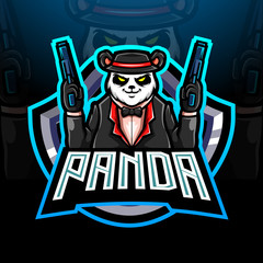 Canvas Print - Panda mafia esport logo mascot design