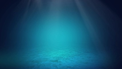 Wall Mural - underwater scene with rays