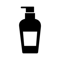 Wall Mural - make up bottle with dispenser push silhouette style icon