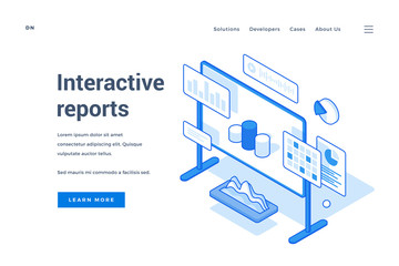 Poster - Modern Internet site design about interactive reports