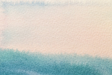 Abstract art background light blue and white colors. Watercolor painting on canvas with soft sky gradient.