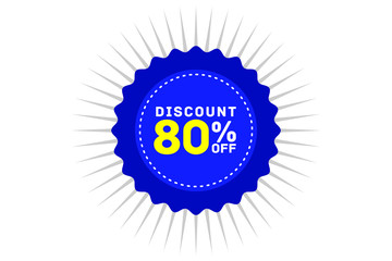 80 percent discount blue color,sticker sale, tage shop