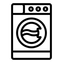 Wall Mural - Laundry machine icon. Outline laundry machine vector icon for web design isolated on white background