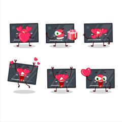 Sticker - Video play button cartoon character with love cute emoticon