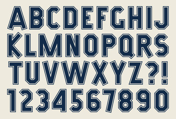 Poster - Angular alphabet and number Bold isolated font