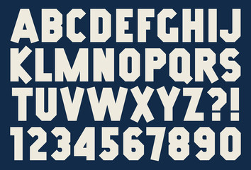 Poster - Angular alphabet and number Bold isolated font
