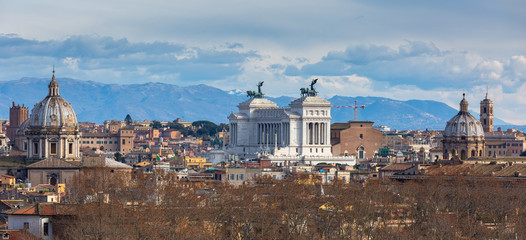 Wall Mural - Aerial view of the Rome city with bueautiful architecture, Italy